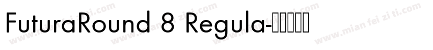 FuturaRound 8 Regula字体转换